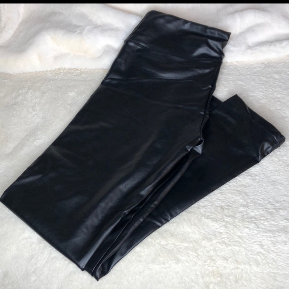 Faux Leather Leggings w/ Tummy Tucker XL NWT